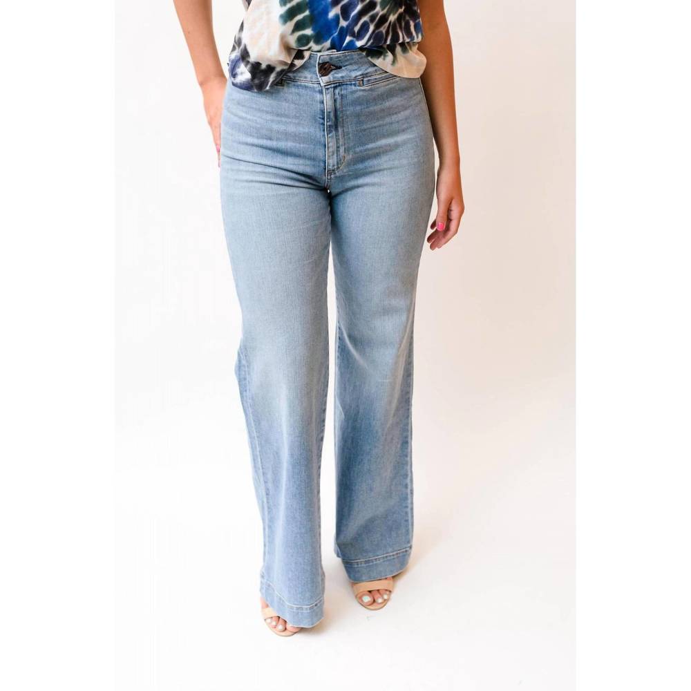 NEW ASKK NY brighton wide leg jean in blue